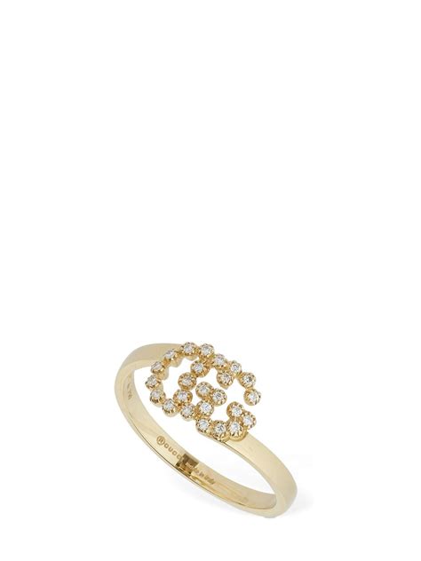 gucci ring with diamonds|18kt gold gucci rings.